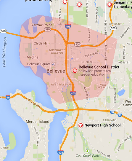 Bellevue map